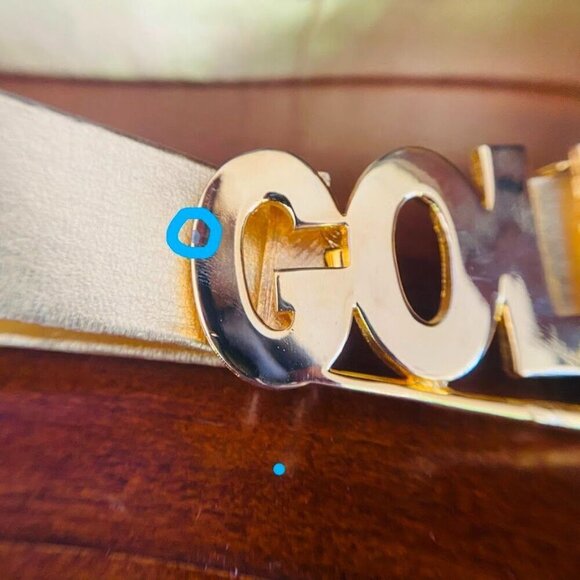 Vintage Dotty Smith Gold Leather \